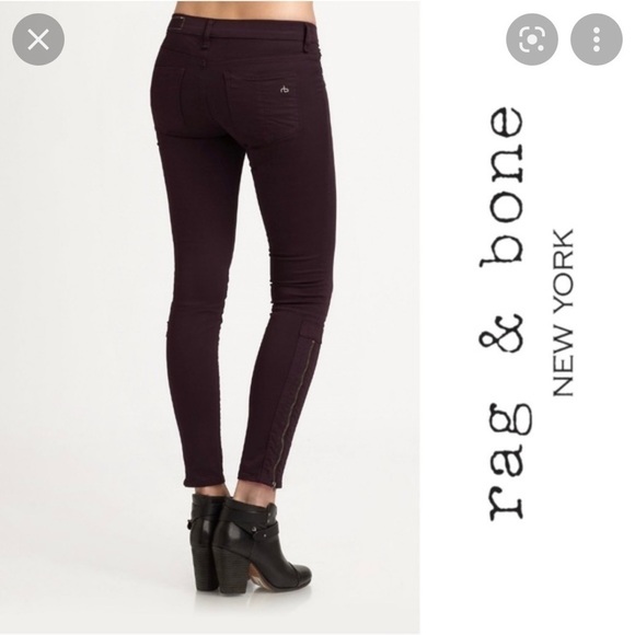 Rag & bone Devi Skinny Ankle Zip Jeans in PFD Size 27 - Picture 1 of 12